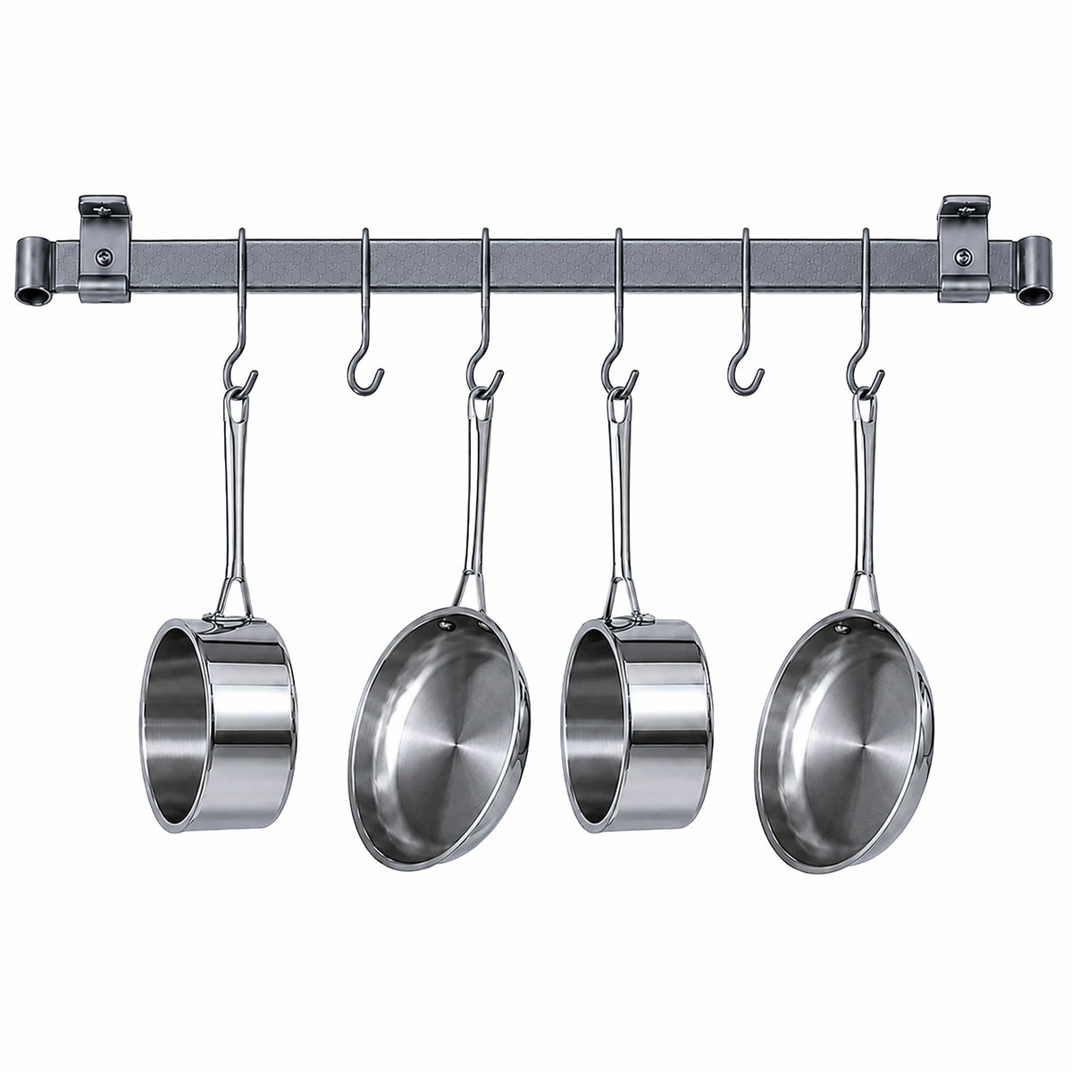 Enclume Design Products 36" / Hammered Steel Handcrafted Low Ceiling Bar in Hammered Steel, Brushed Stainless or Copper