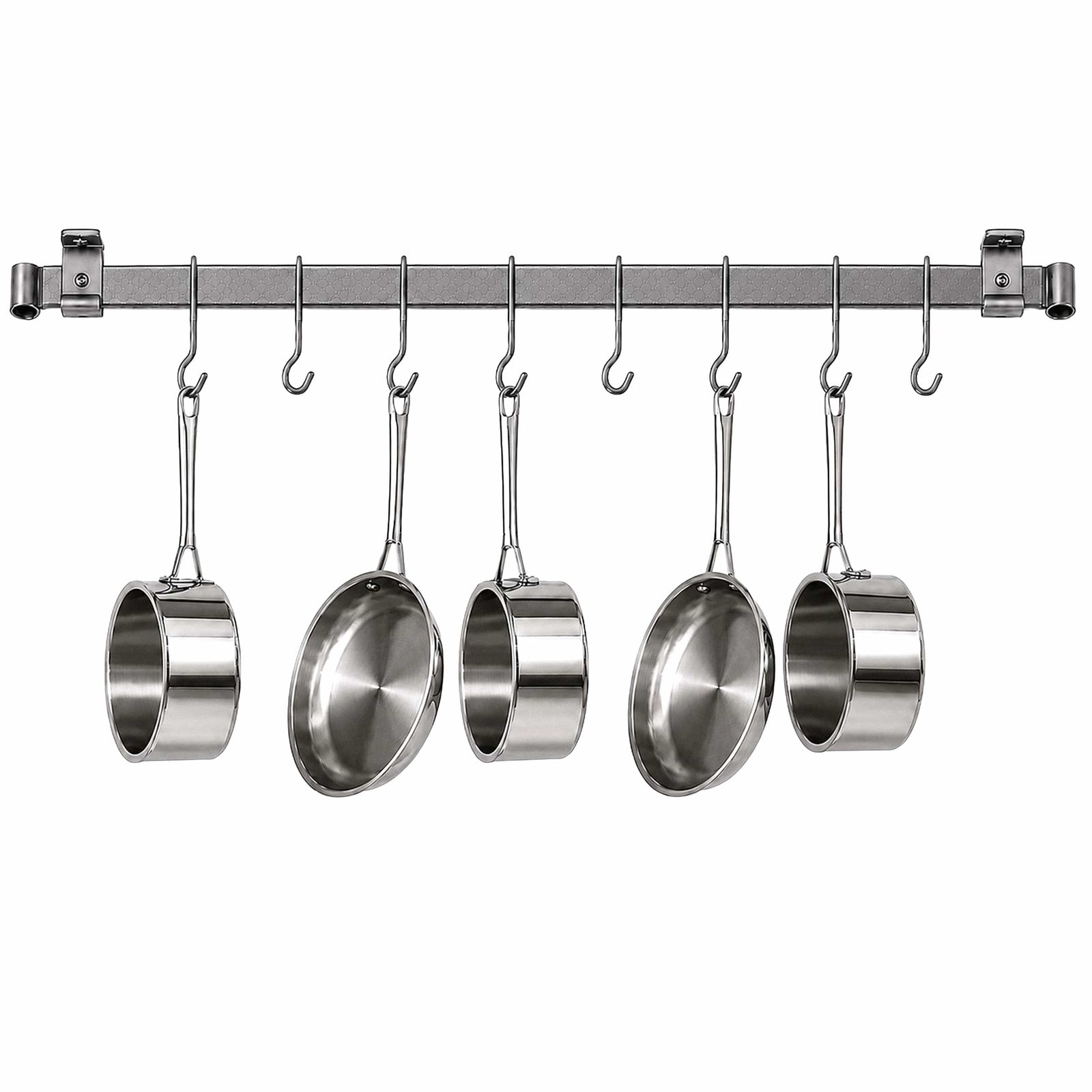 Enclume Design Products 48" / Hammered Steel Handcrafted Low Ceiling Bar in Hammered Steel, Brushed Stainless or Copper