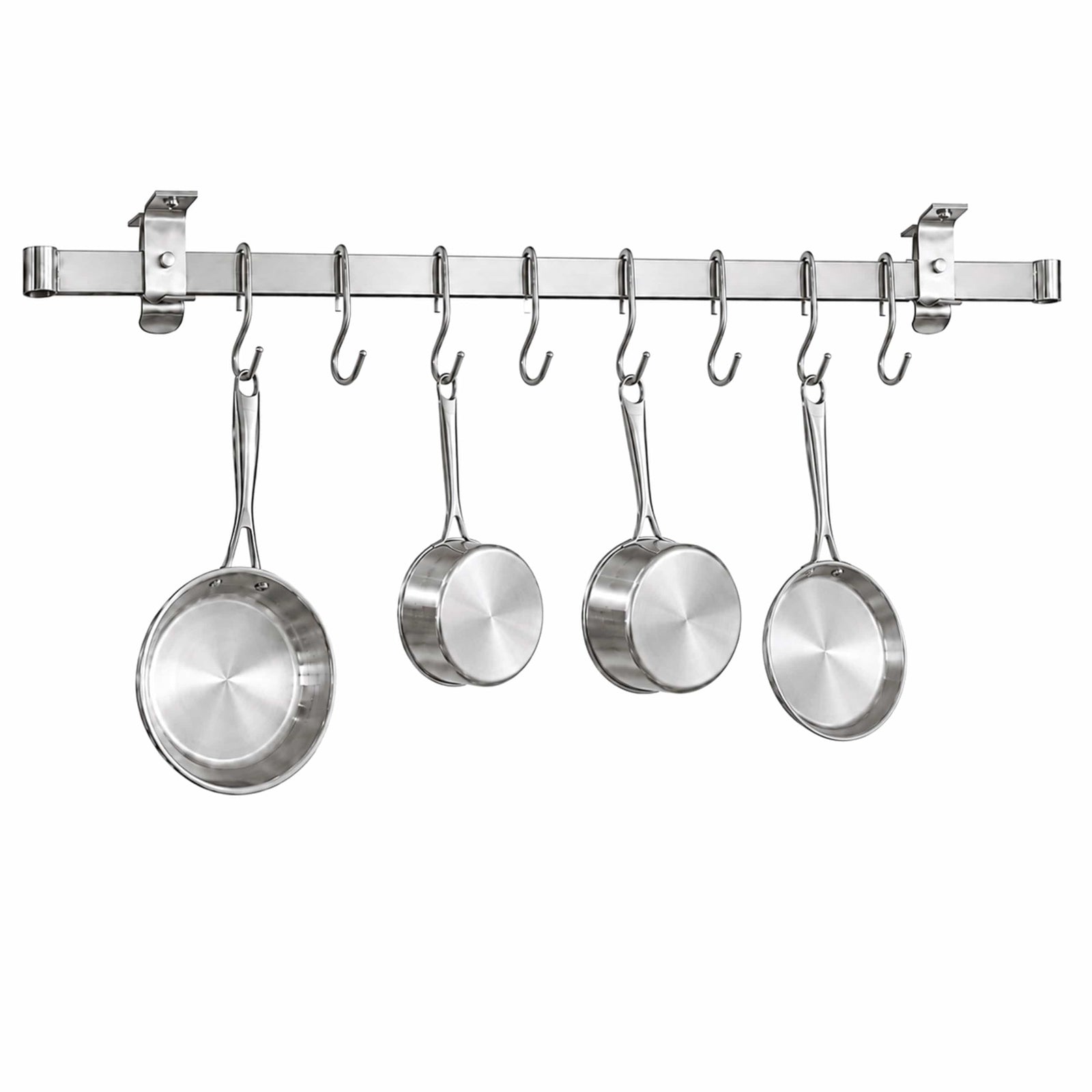 Enclume Design Products 48" / Stainless Steel Handcrafted Low Ceiling Bar in Hammered Steel, Brushed Stainless or Copper