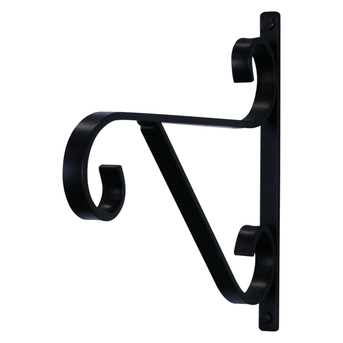 Enclume Design Products Artisan Decorative Forged Plant Hanger Hook with Ornate Scrolls (Set of 2) Black