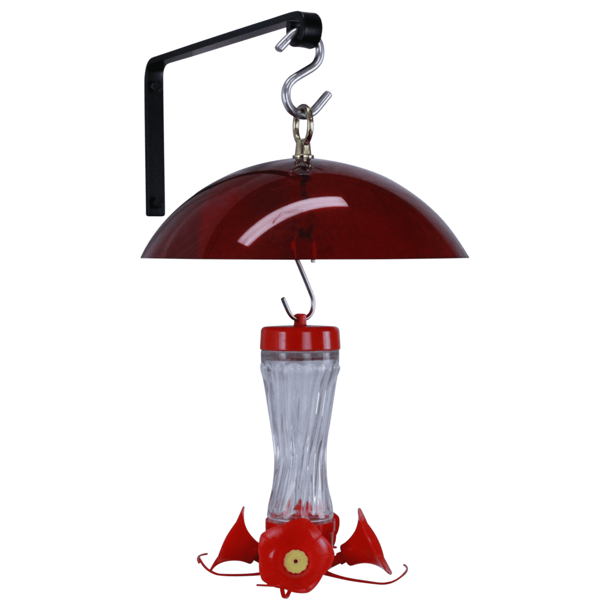 Enclume Design Products Artisan Forged Plant Hanger Wall Shelf Bracket Hook Large (Set of 2) Black