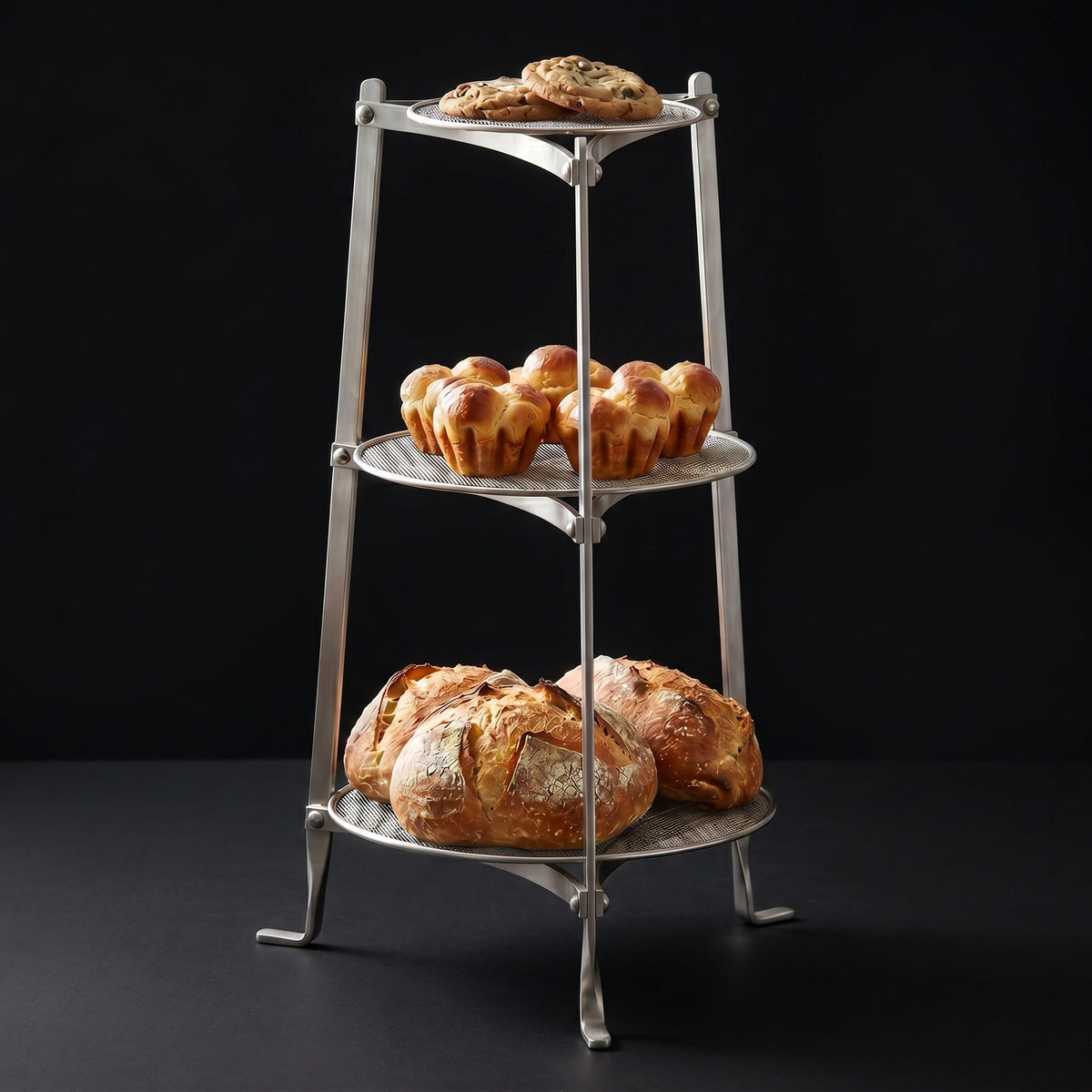 Enclume Design Products Floor 3-Tier Classic Cookware Stand Stainless Steel