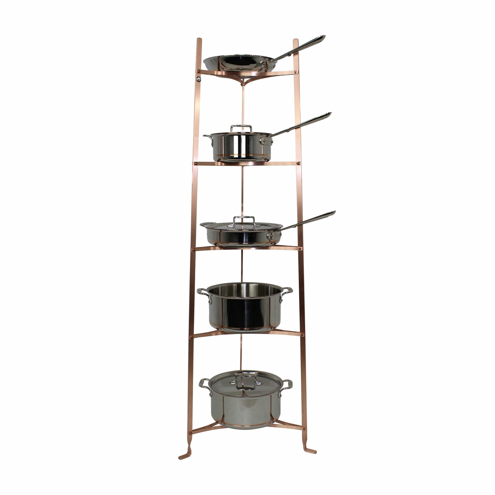 Enclume Design Products Floor Hammered Steel 5-Tier Large Classic Cookware Stand