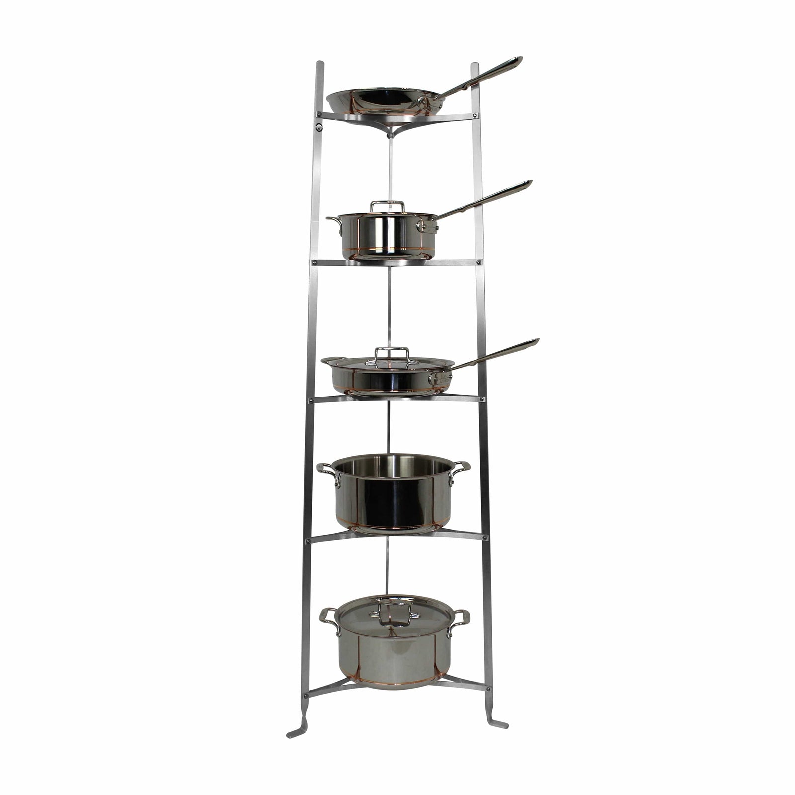 Enclume Design Products Floor Hammered Steel 5-Tier Large Classic Cookware Stand