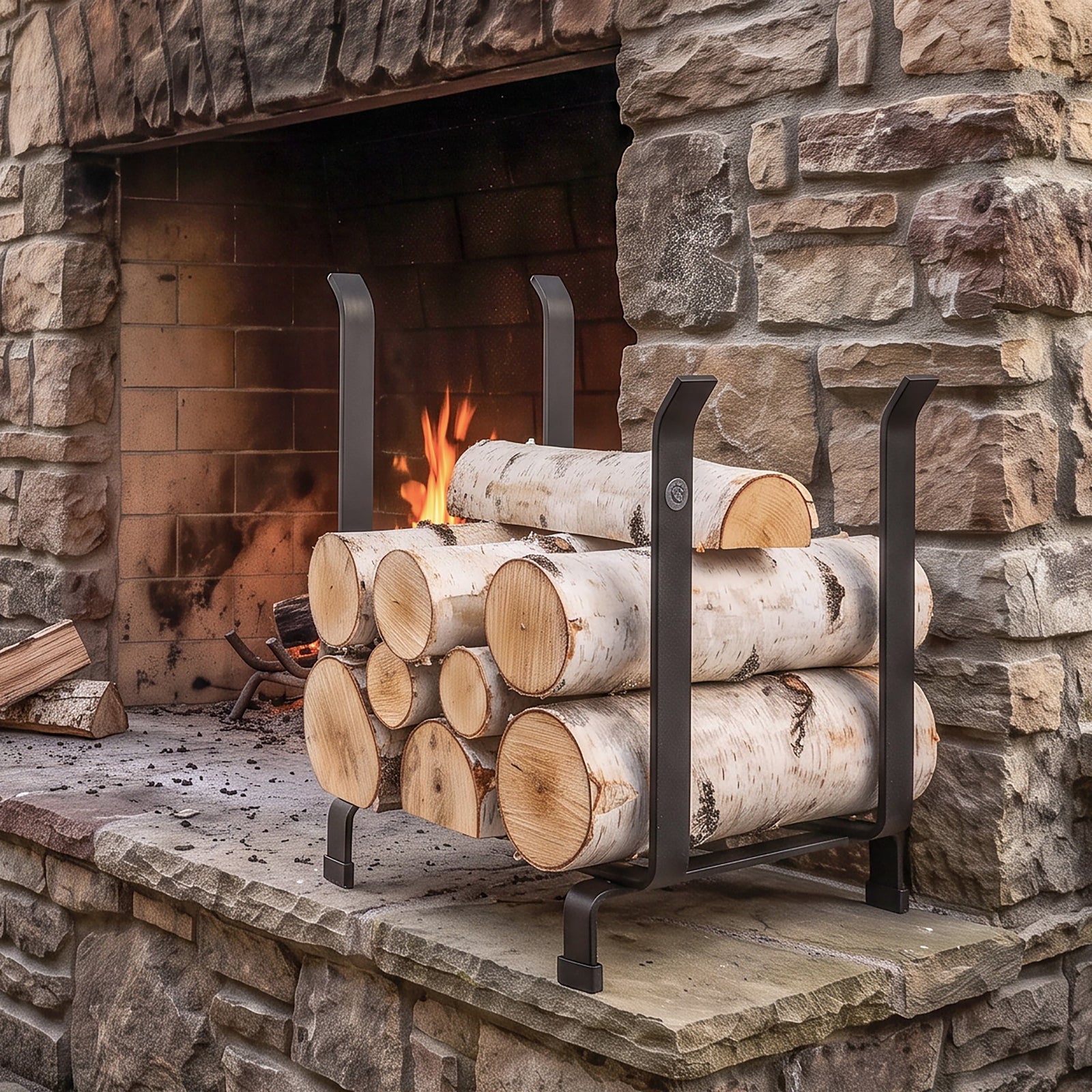 Enclume Design Products Floor Black Hearthside Log Holder Short