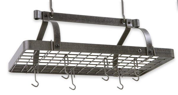 Enclume Grande Cuisine Rectangle Ceiling Rack with 18 Hooks - Enclume ...