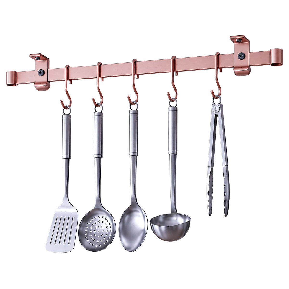 Enclume Design Products Handcrafted Low Ceiling Bar in Hammered Steel, Brushed Stainless or Copper
