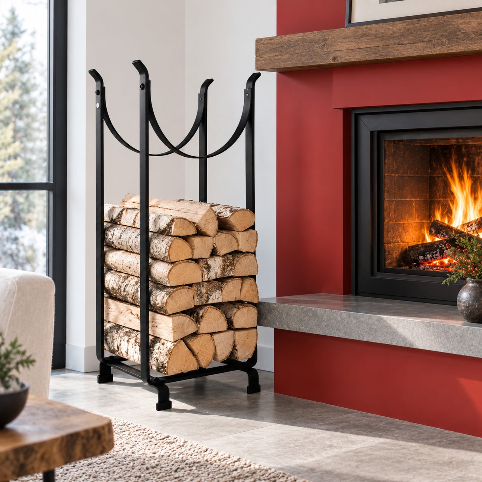 Enclume Design Products Hearthside Wood Rack Black