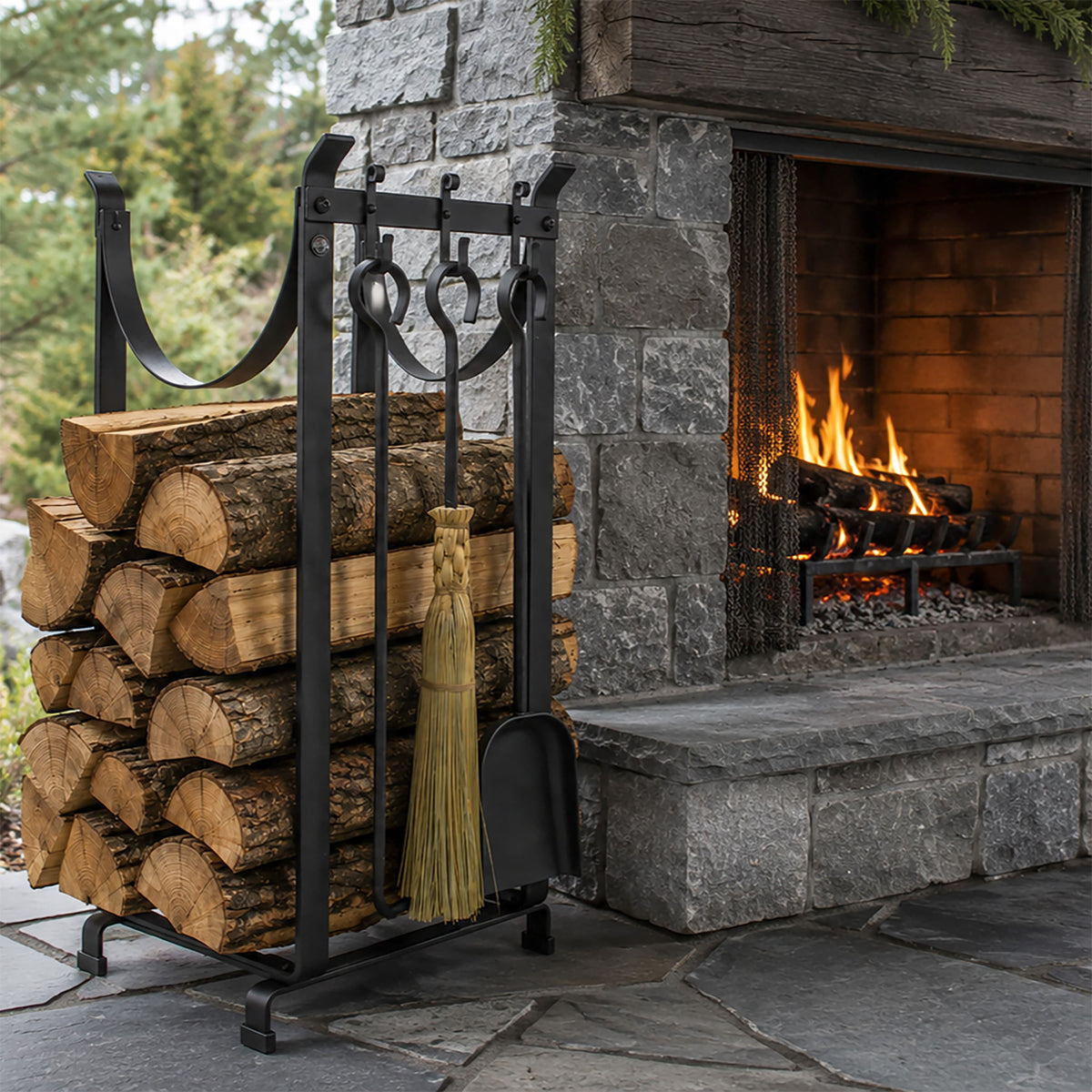 Enclume Design Products Hearthside Wood Rack w/Tools