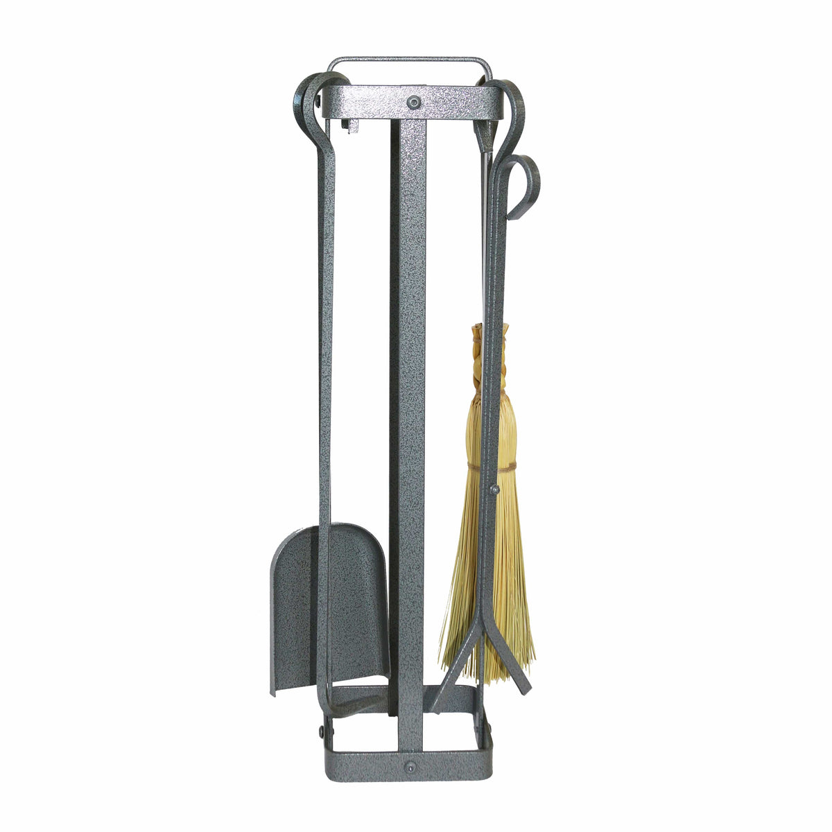 Enclume Design Products Indoor/Outdoor Square Fireplace Tool Set w/ Handle Silver Hammered (CLEARANCE)