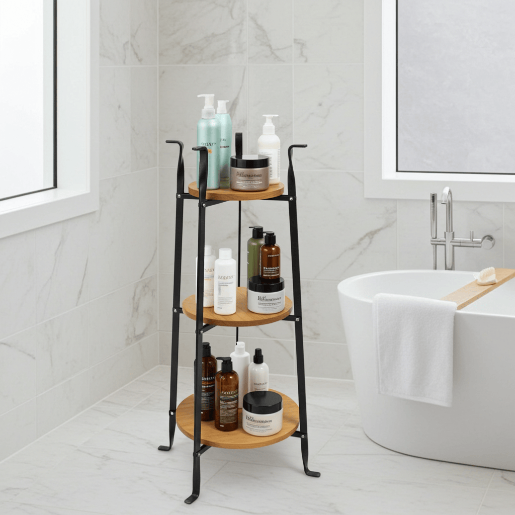 Enclume Floor 3-Tier Designer Stand w/Alder Shelves