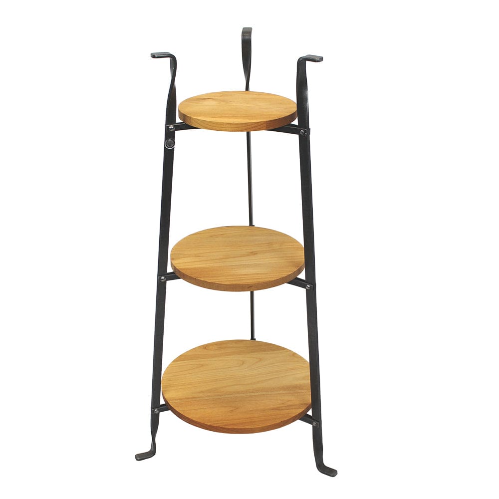Enclume Floor 3-Tier Designer Stand w/Alder Shelves
