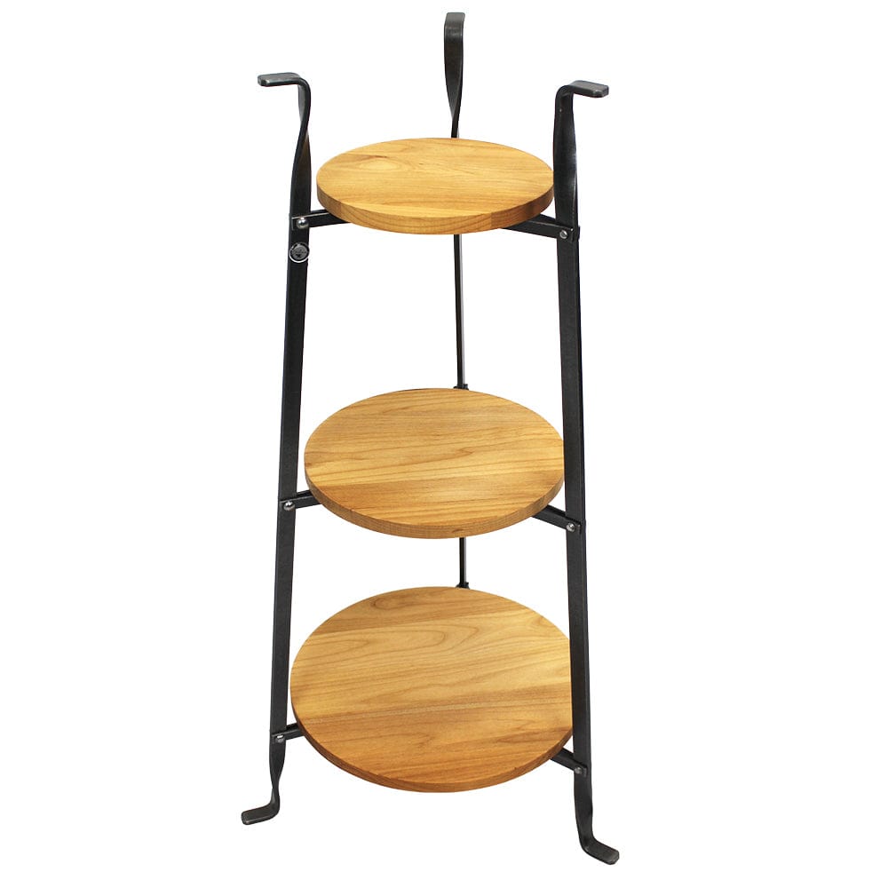 Enclume Floor 3-Tier Designer Stand w/Alder Shelves