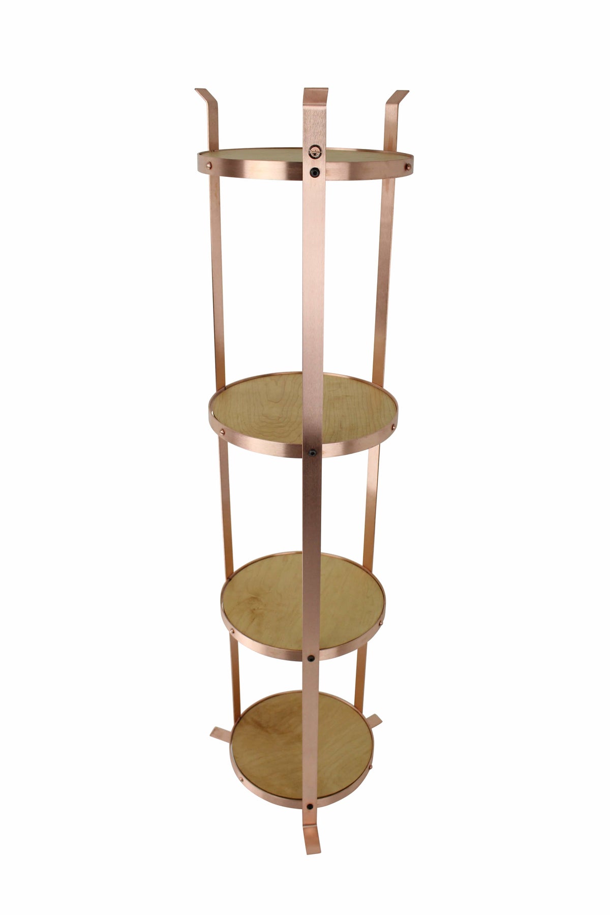 Enclume Floor 4-Tier Round Designer Stand Solid Copper(Unassembled)