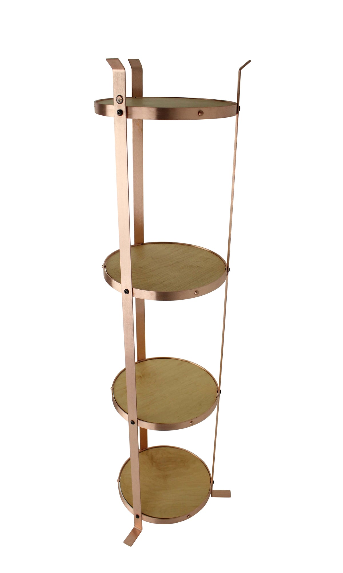 Enclume Floor 4-Tier Round Designer Stand Solid Copper(Unassembled)