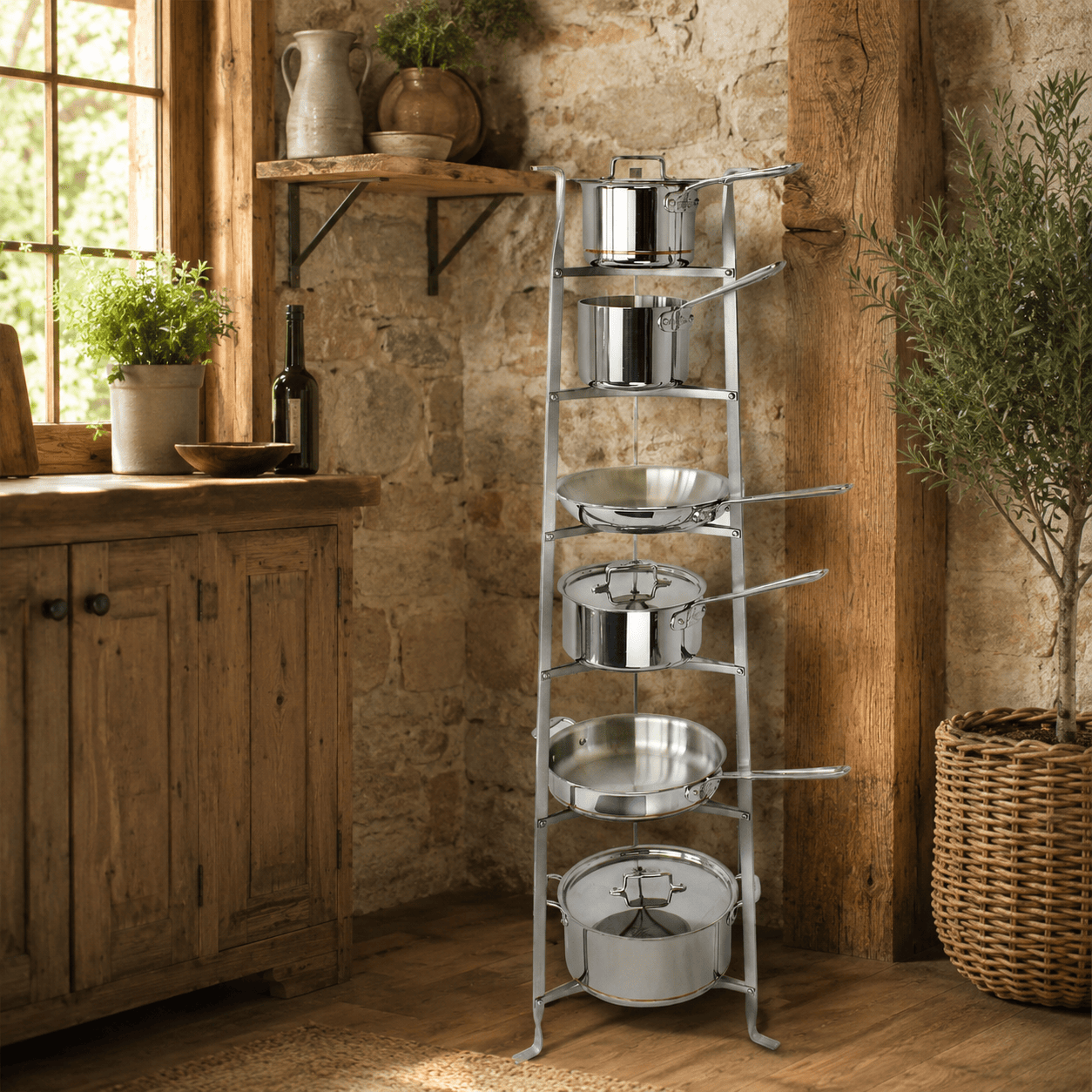 Enclume Floor 6-Tier Gourmet Cookware Stand (Assembled)