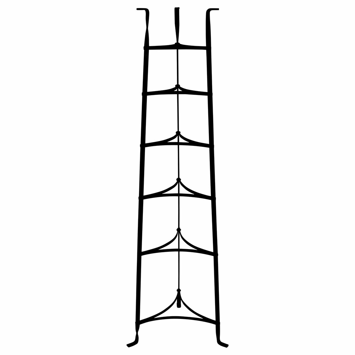 Enclume Floor 6-Tier Gourmet Cookware Stand (Unassembled), Black or Brass or Graphite Finish