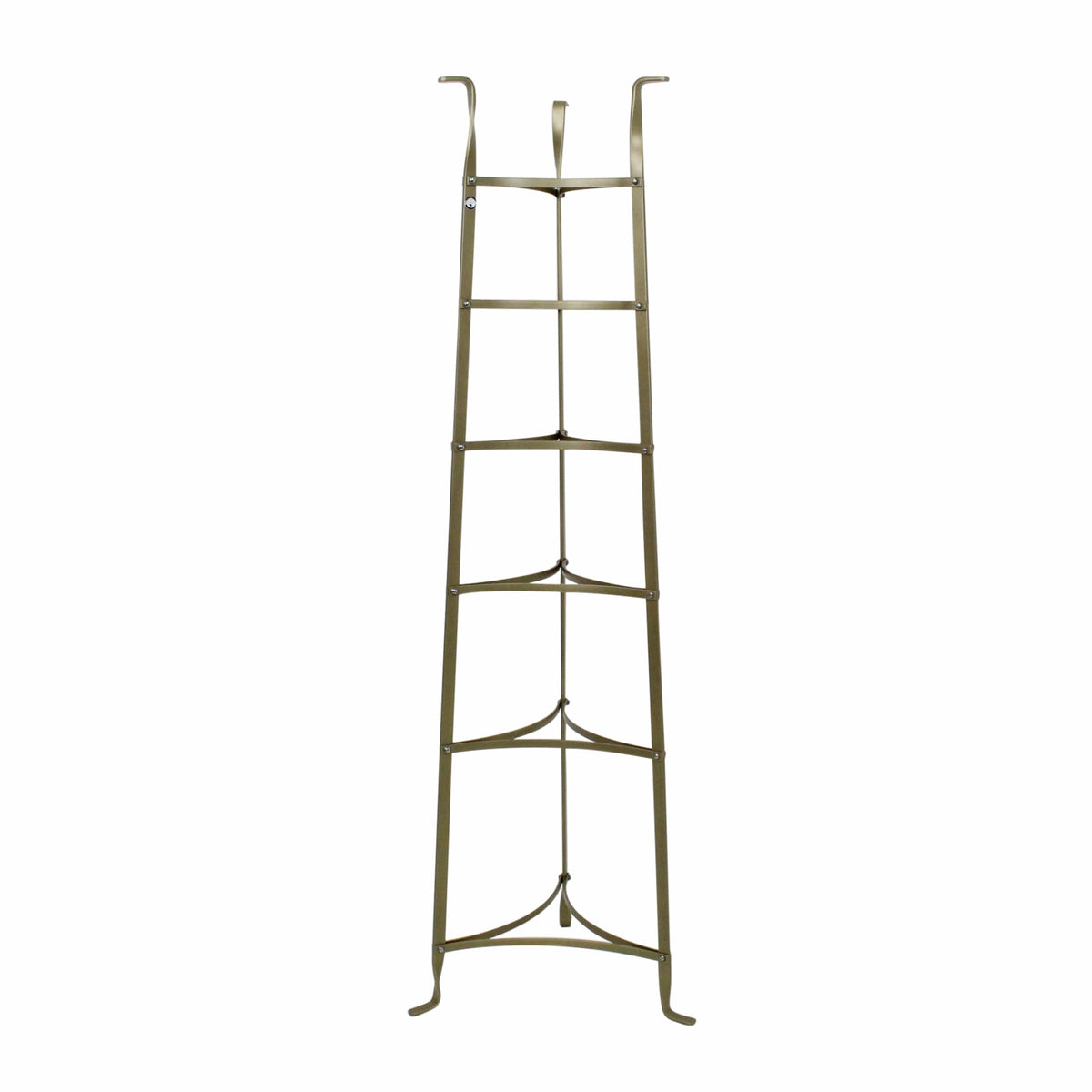 Enclume Floor 6-Tier Gourmet Cookware Stand (Unassembled), Brass & Graphite Finish