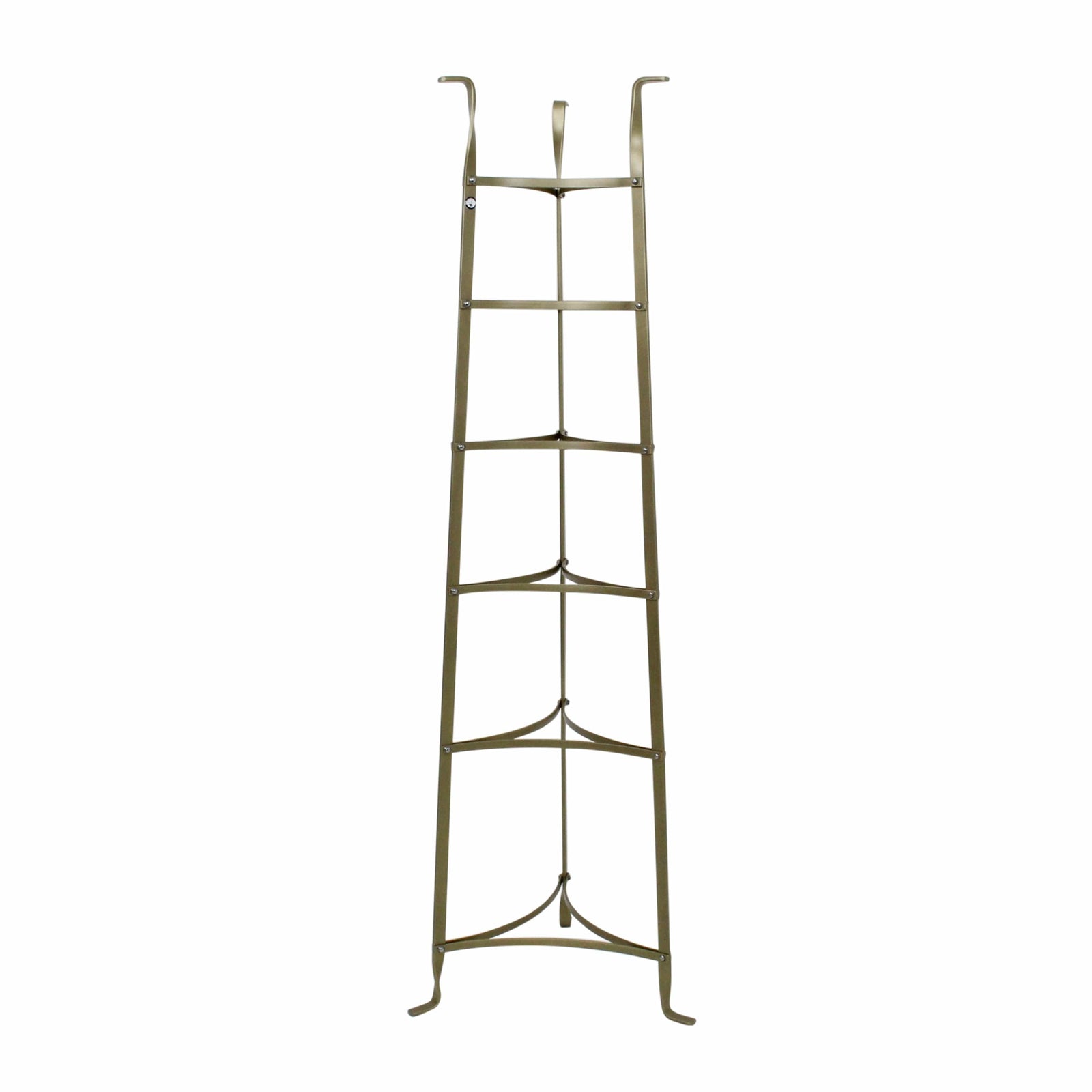 Enclume Floor 6-Tier Gourmet Cookware Stand (Unassembled), Brass & Graphite Finish