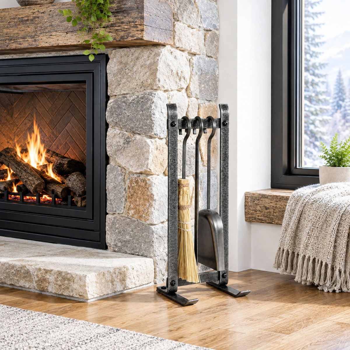 Enclume Floor Country Home Fireplace Tool Set