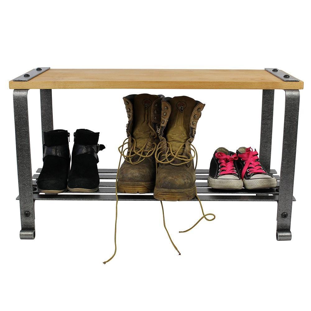 Enclume Floor Craftsman Multi-purpose Bench w/ Solid Alder Top & Hammered Steel