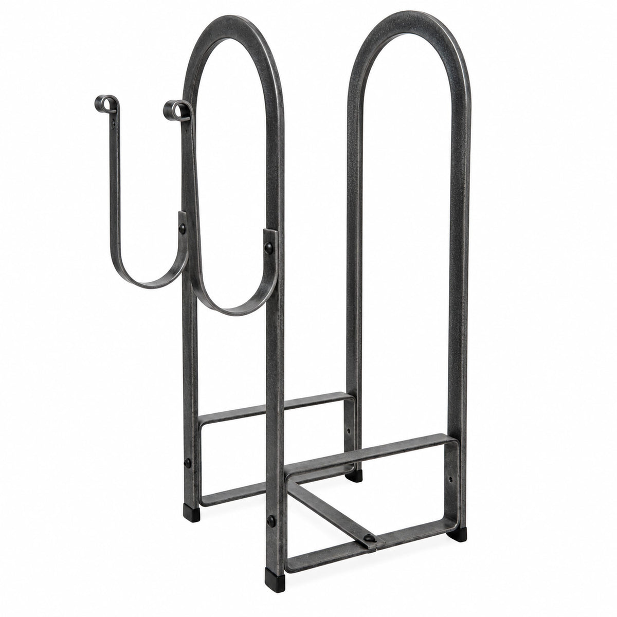 Enclume Floor Fire Center Log Rack Hammered Steel