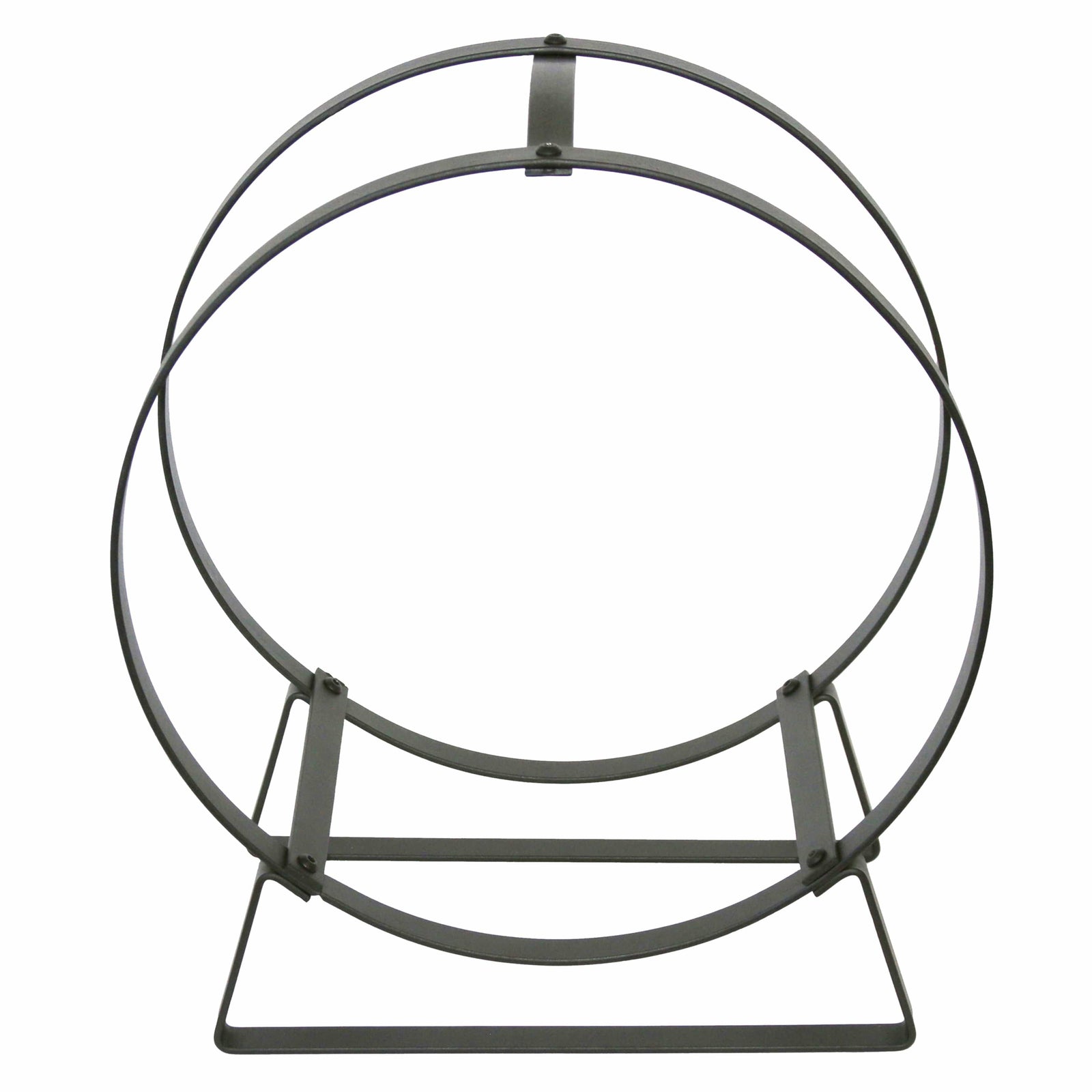 Enclume Floor Handcrafted Indoor & Outdoor Hoop Fireplace Log Rack w Handle Hammered Steel