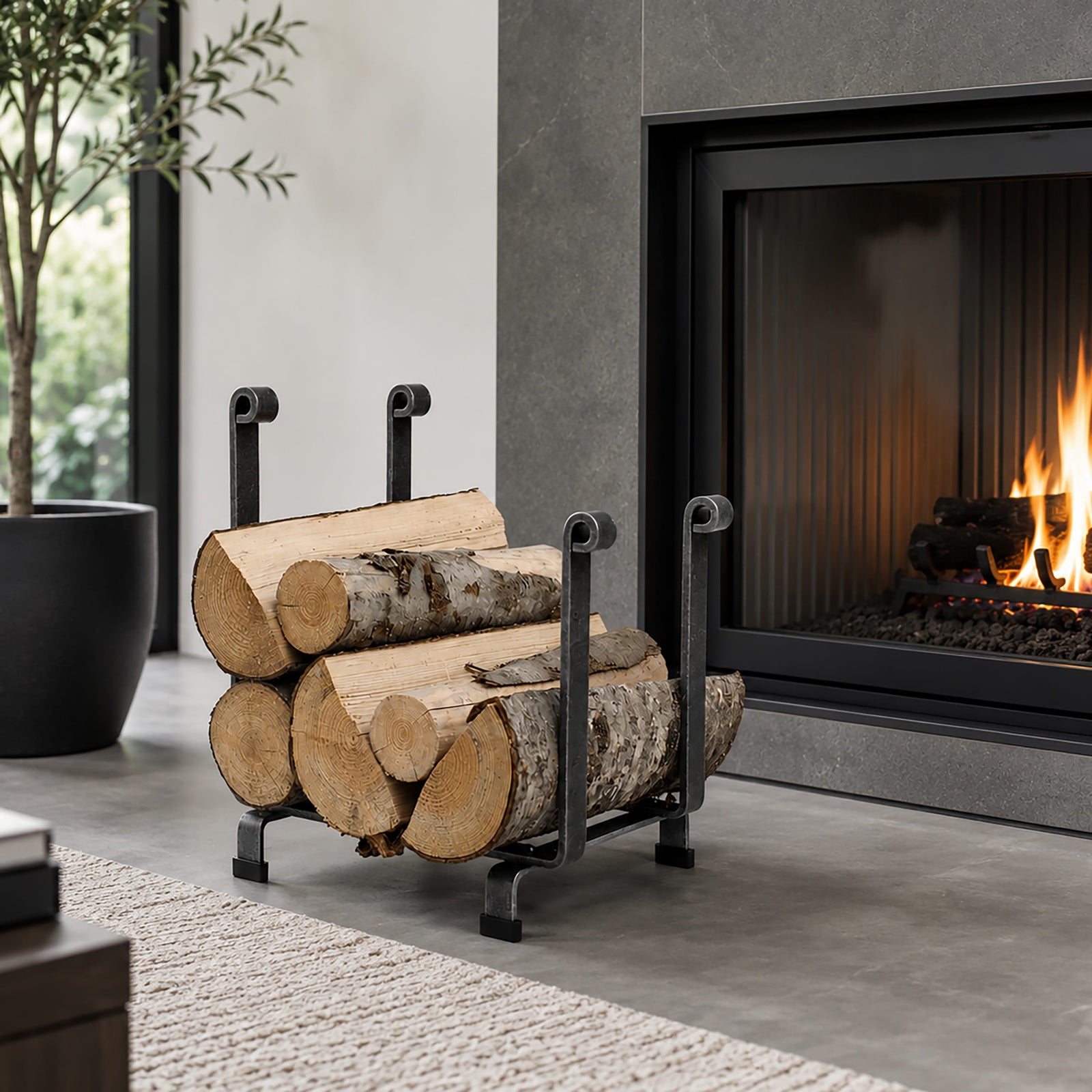 Enclume Floor Hearth Fireplace Log Rack