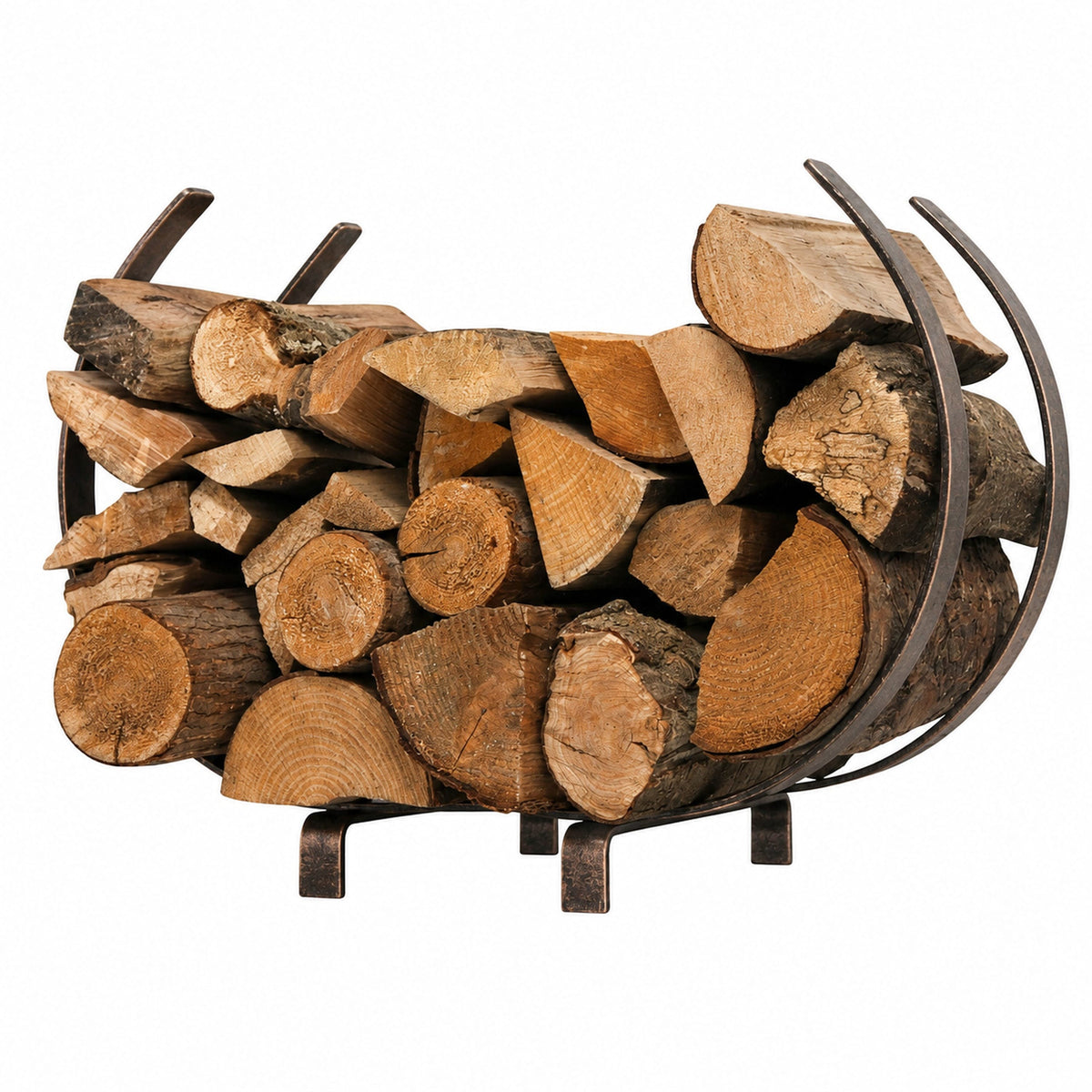 Enclume Floor Indoor/Outdoor Large U Shaped Fireplace Log Rack, Bronze Finish (CLEARANCE)