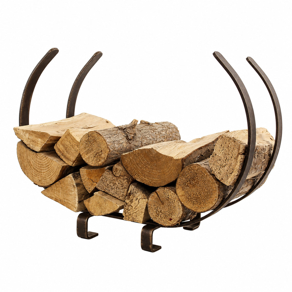 Enclume Floor Indoor/Outdoor Large U Shaped Fireplace Log Rack, Bronze Finish (CLEARANCE)