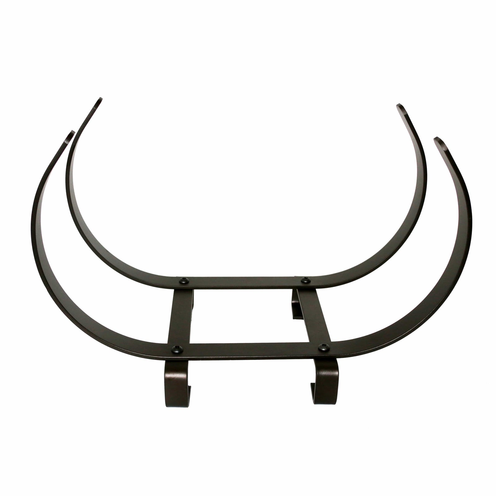 Enclume Floor Indoor/Outdoor Small U Shaped Fireplace Log Rack, Bronze Finish