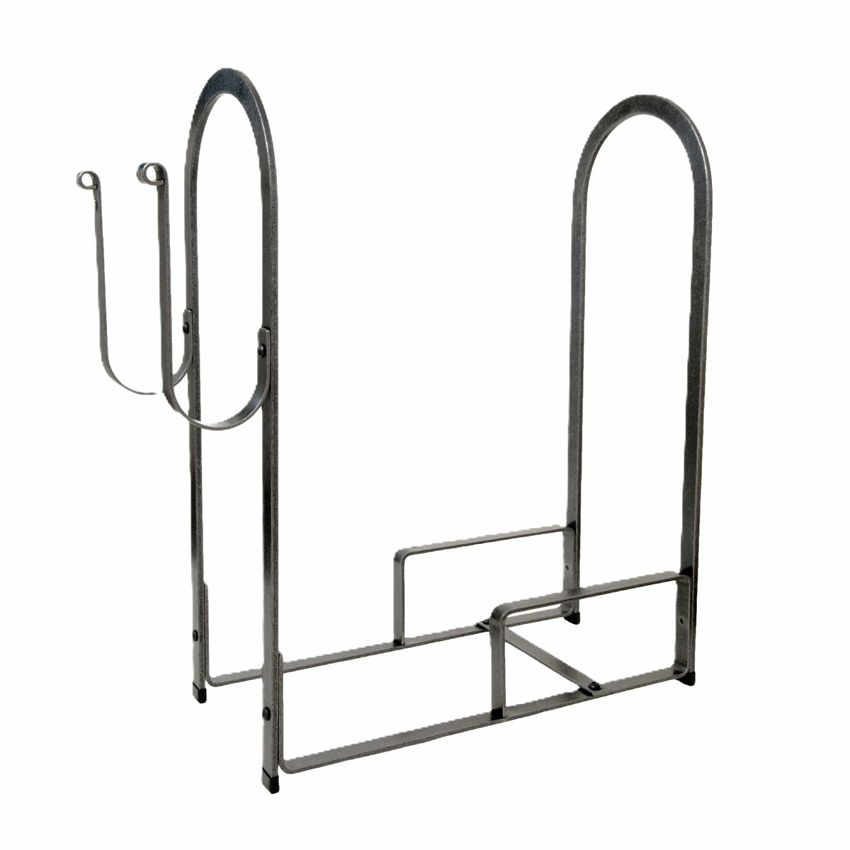 Enclume Floor Large Fire Center Log Rack Hammered Steel