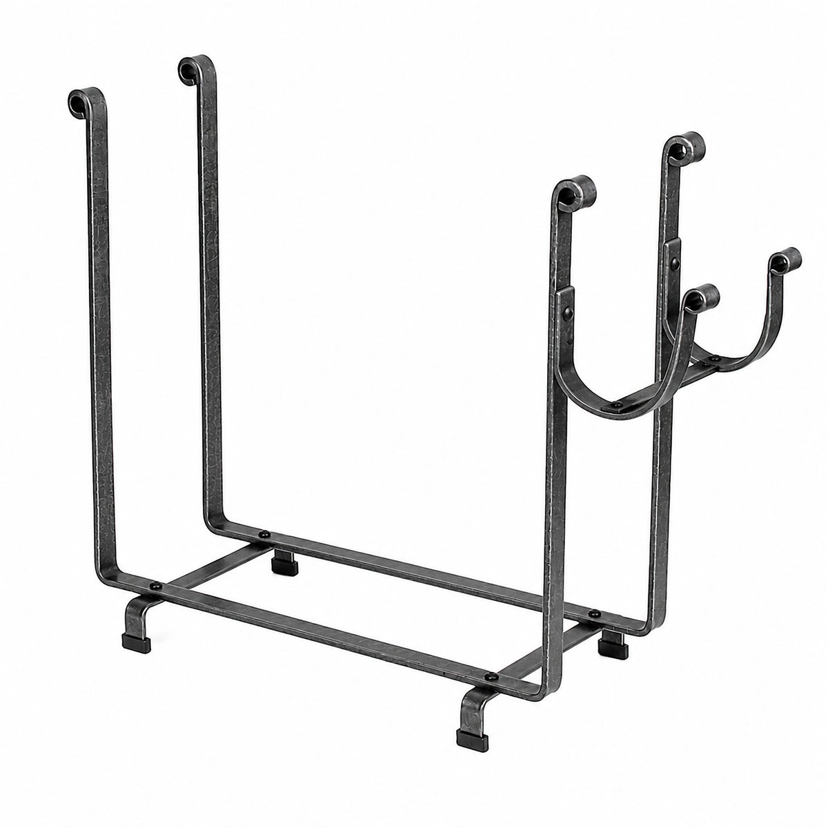 Enclume Floor Large Rectangle Fireplace Log Rack Hammered Steel