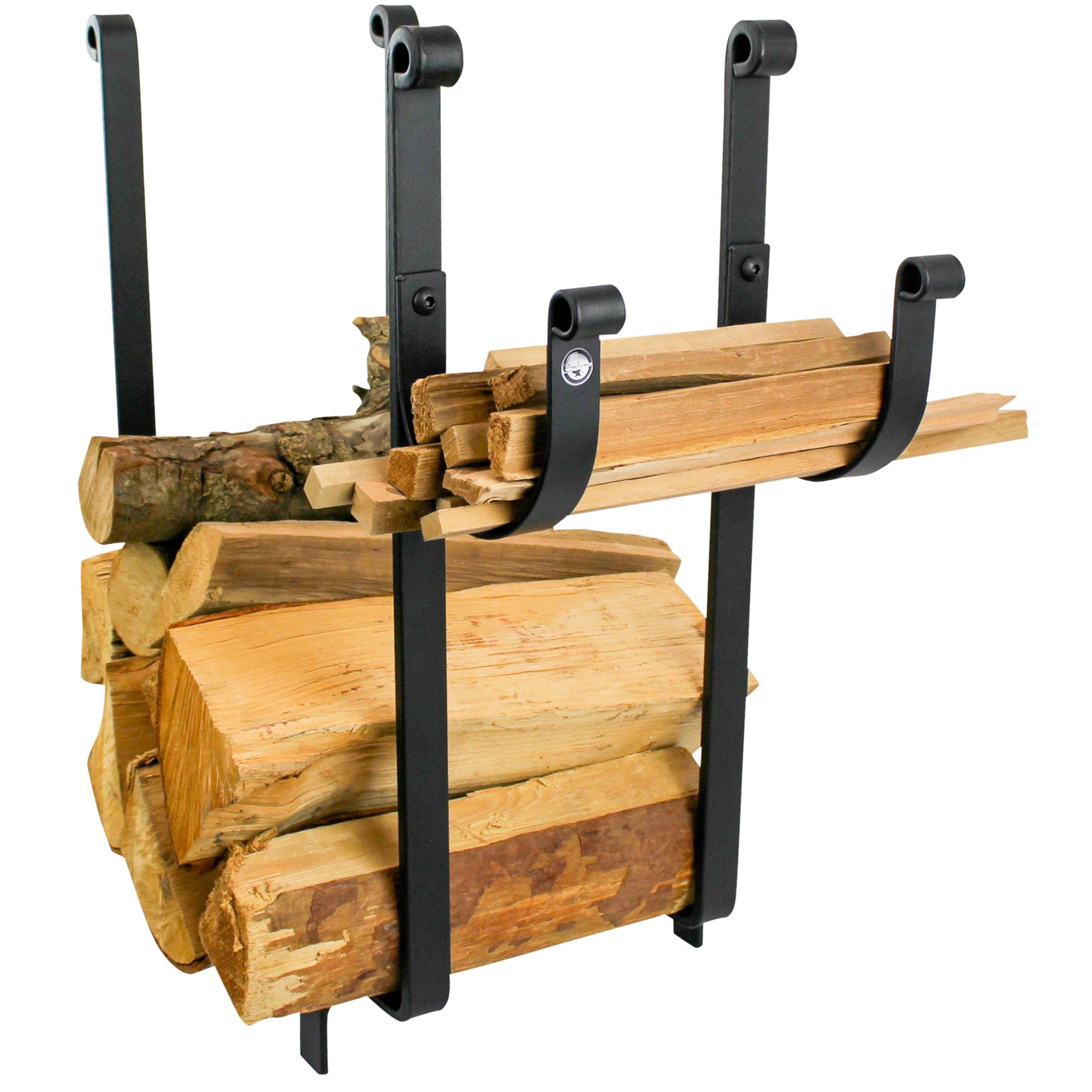 Retangle Log Rectangle Fireplace Log Rack in Black | Enclume Design Products