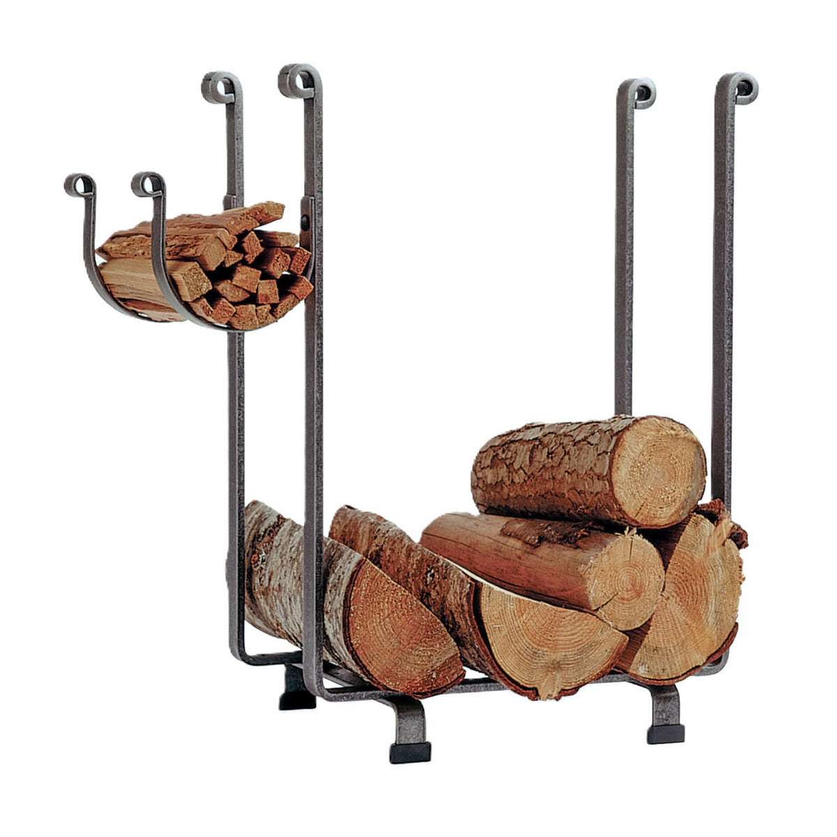 Enclume Floor Rectangle Fireplace Log Rack Hammered Steel