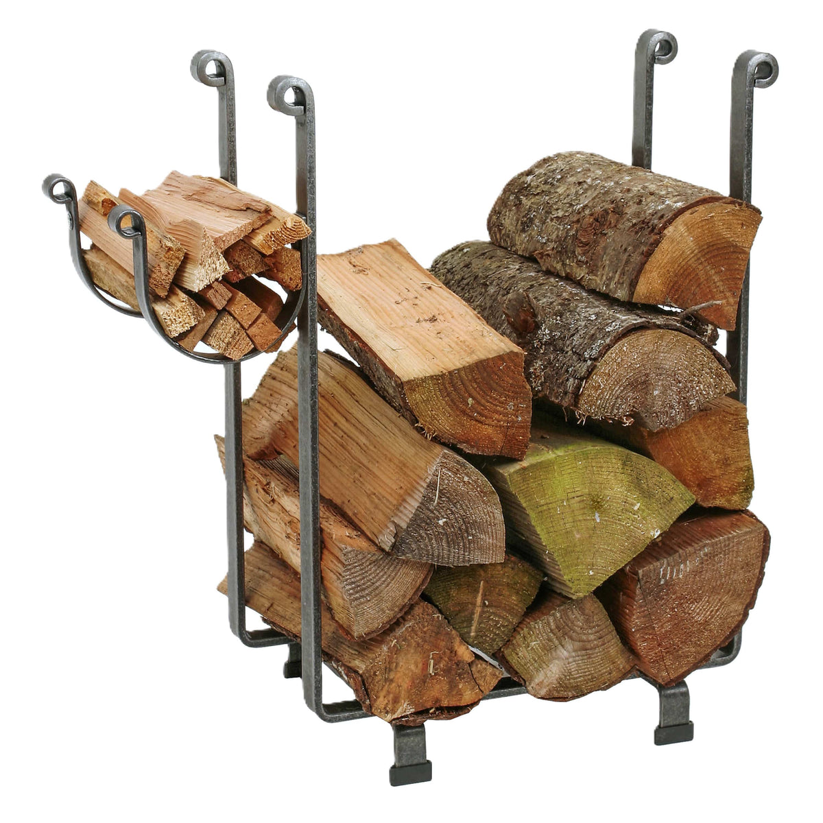 Enclume Floor Rectangle Fireplace Log Rack Hammered Steel