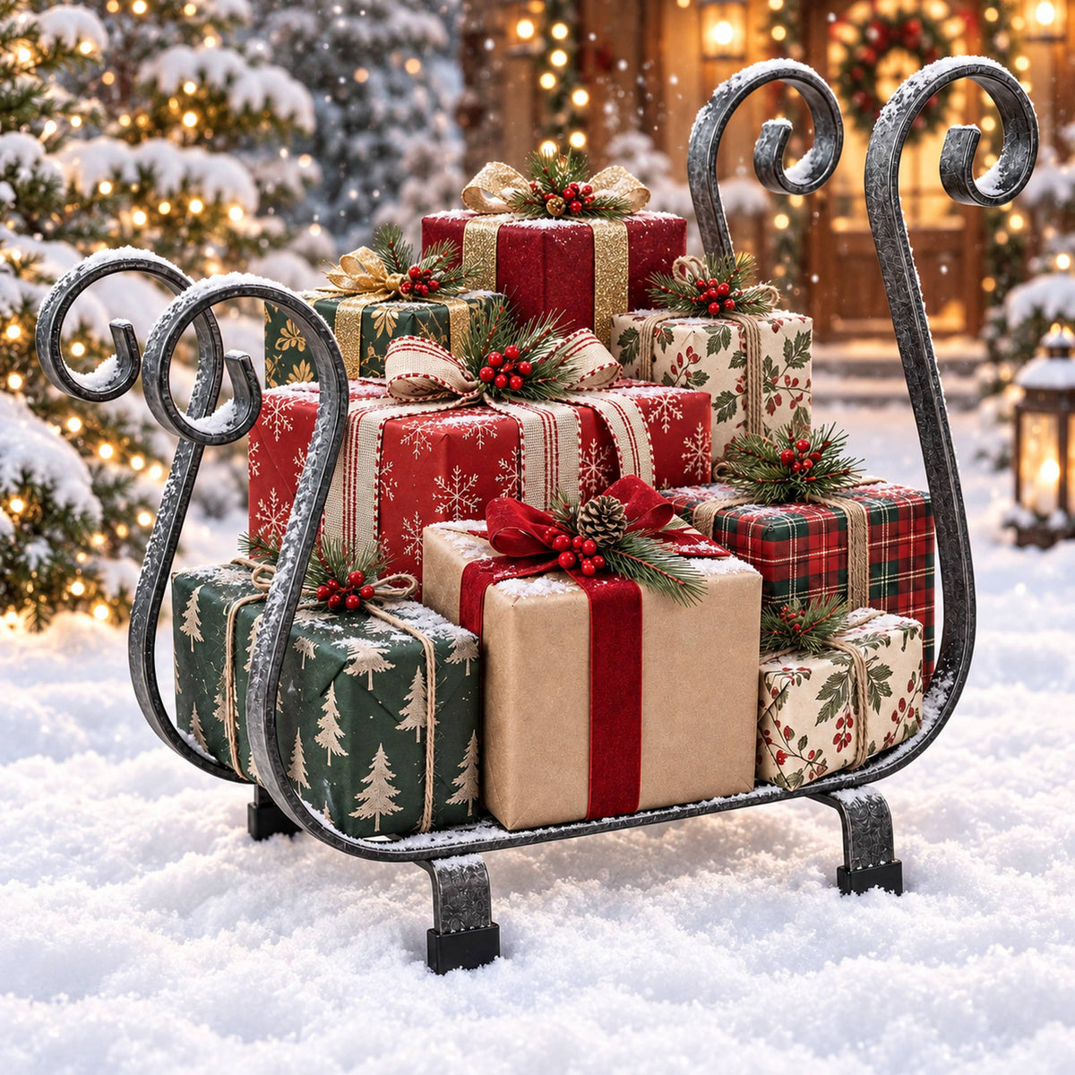 Enclume Floor Sleigh Fireplace Log Rack