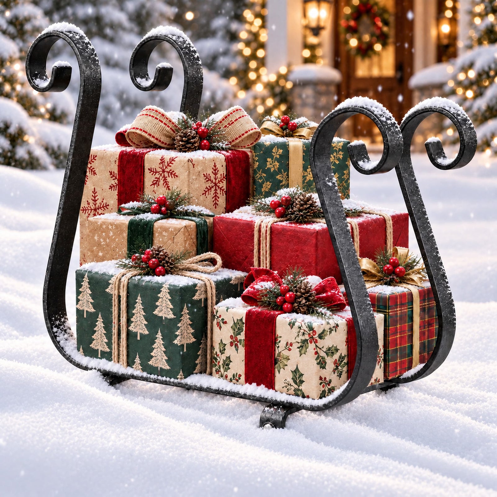 Enclume Floor Sleigh Fireplace Log Rack