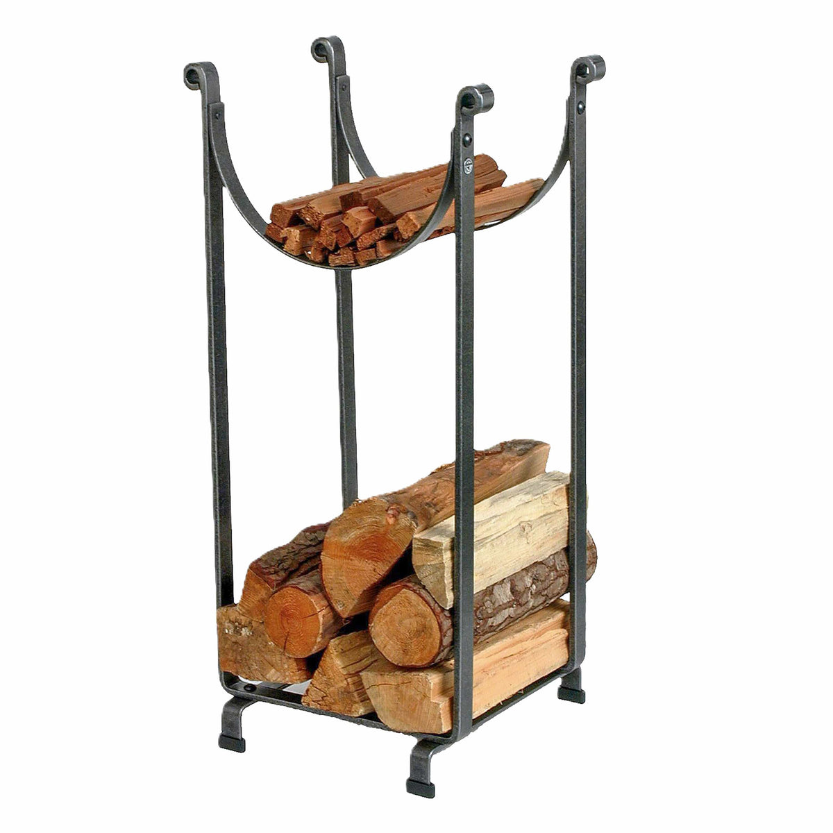 Enclume Floor Sling Fireplace Log Rack Hammered Steel