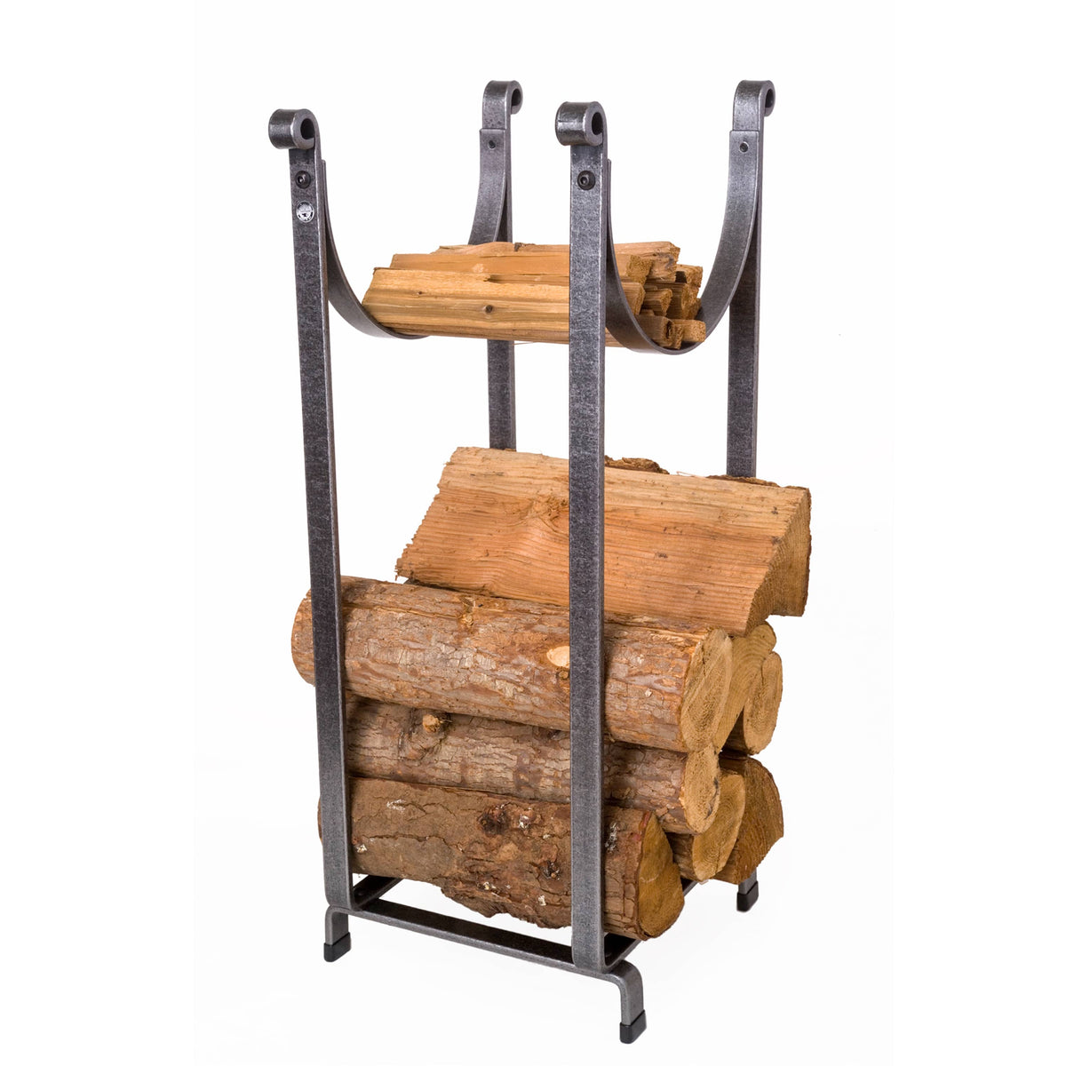 Enclume Floor Sling Fireplace Log Rack Hammered Steel