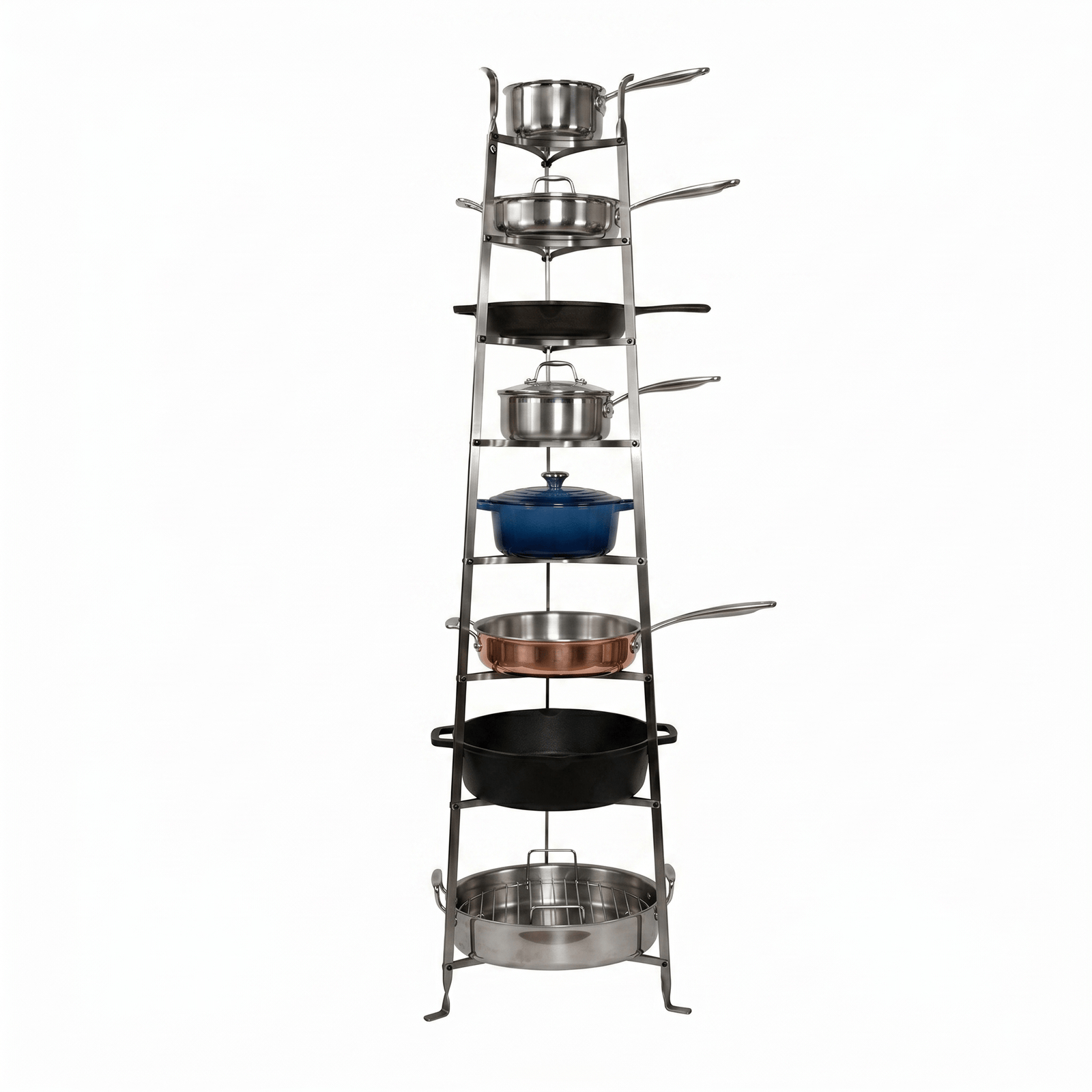 Enclume Floor Stainless Steel 8-Tier Gourmet Cookware Stand (Assembled)
