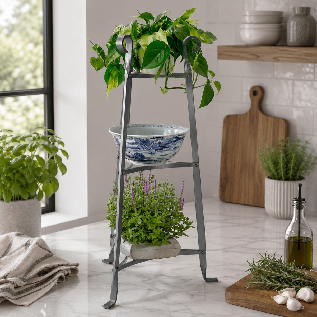 Enclume Floor Without Boards 3-Tier French Cookware Stand (Assembled)