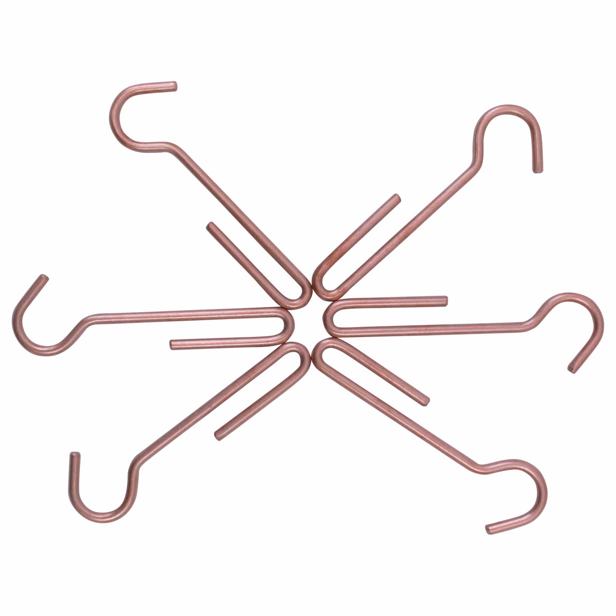 Enclume Hooks Brushed Copper 4.75" Straight Pot Hooks 6 Pack