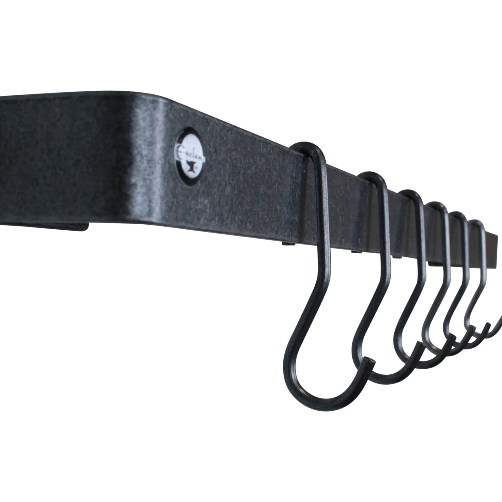 Enclume Hooks Hammered Steel Grande Cuisine 4.5" Straight Hooks 6 Pack Hammered Steel