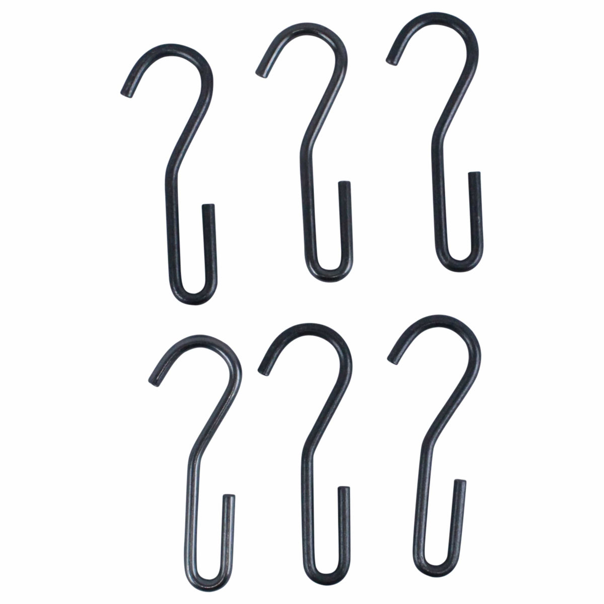 Enclume Hooks Hammered Steel Grande Cuisine 4.5" Straight Hooks 6 Pack Hammered Steel