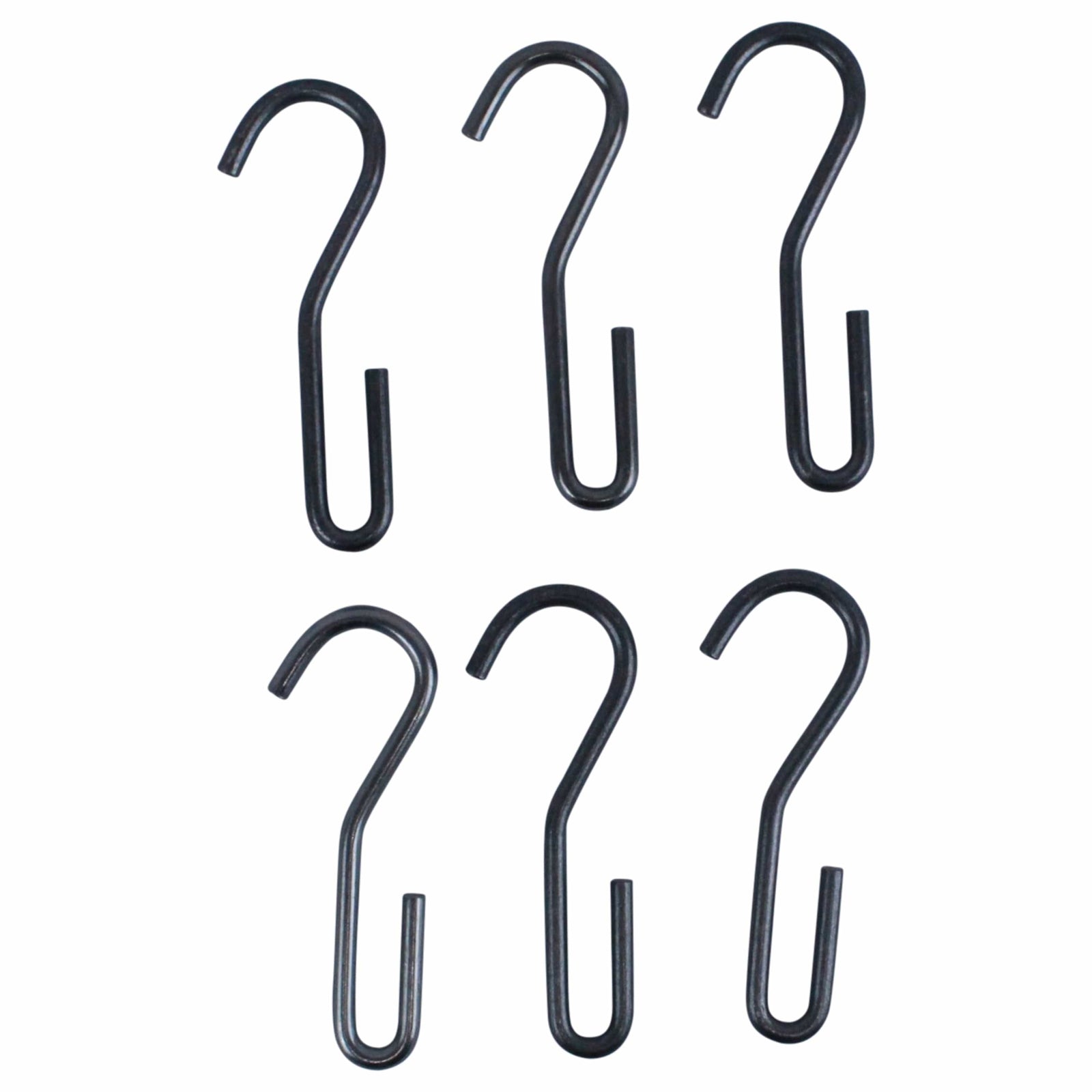 Enclume Hooks Hammered Steel Grande Cuisine 4.5" Straight Hooks 6 Pack Hammered Steel
