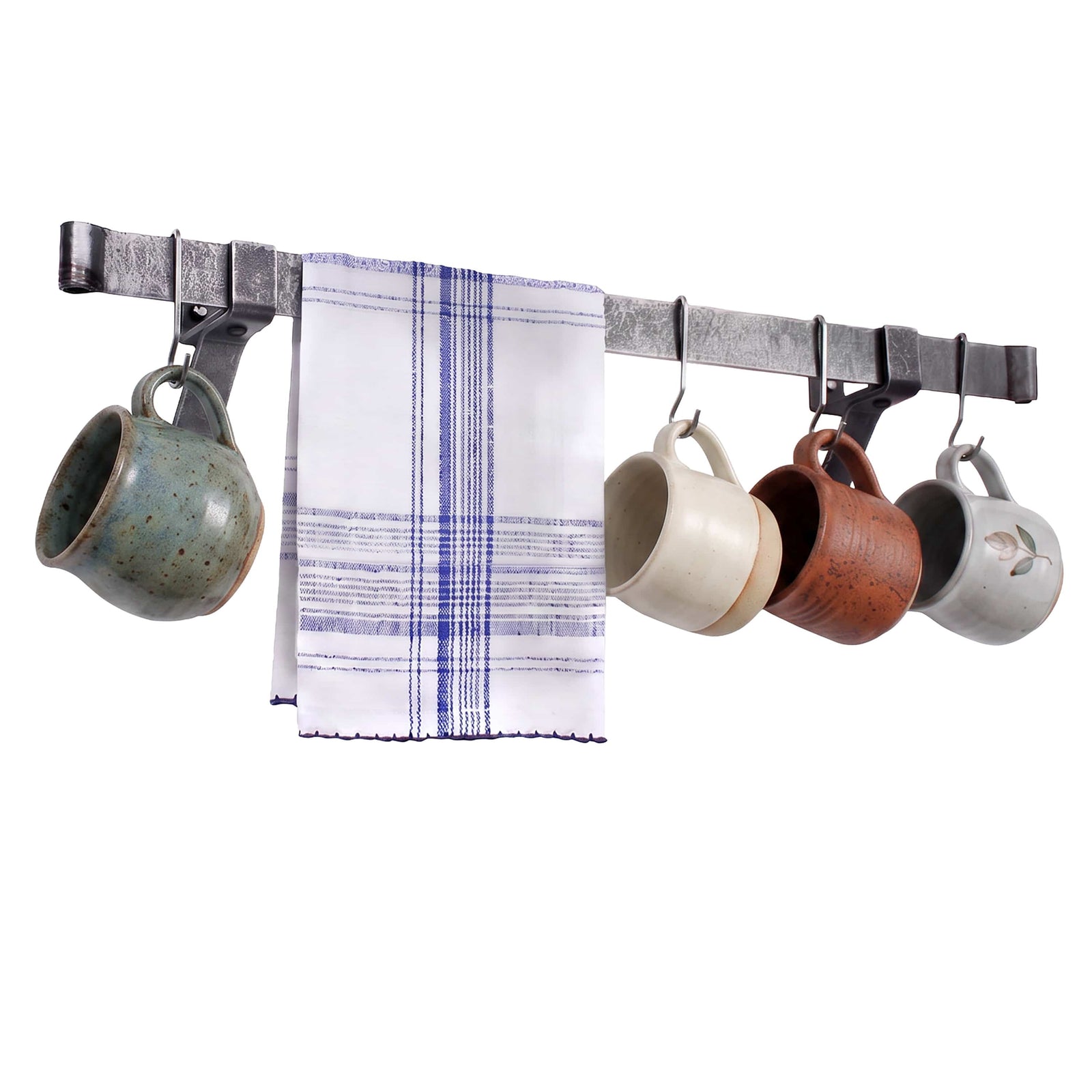 Enclume Wall/Ceiling Hammered Steel / 36" Professional Series Rolled End Bar ONLY (Requires Wall Brackets or Pot Hooks)