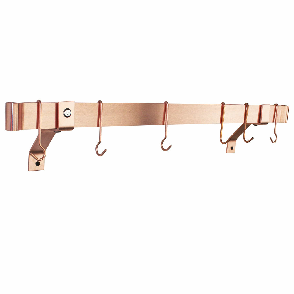 Enclume Wall/Ceiling Handcrafted Rolled End Bar w 4" Wall Brackets & Hooks