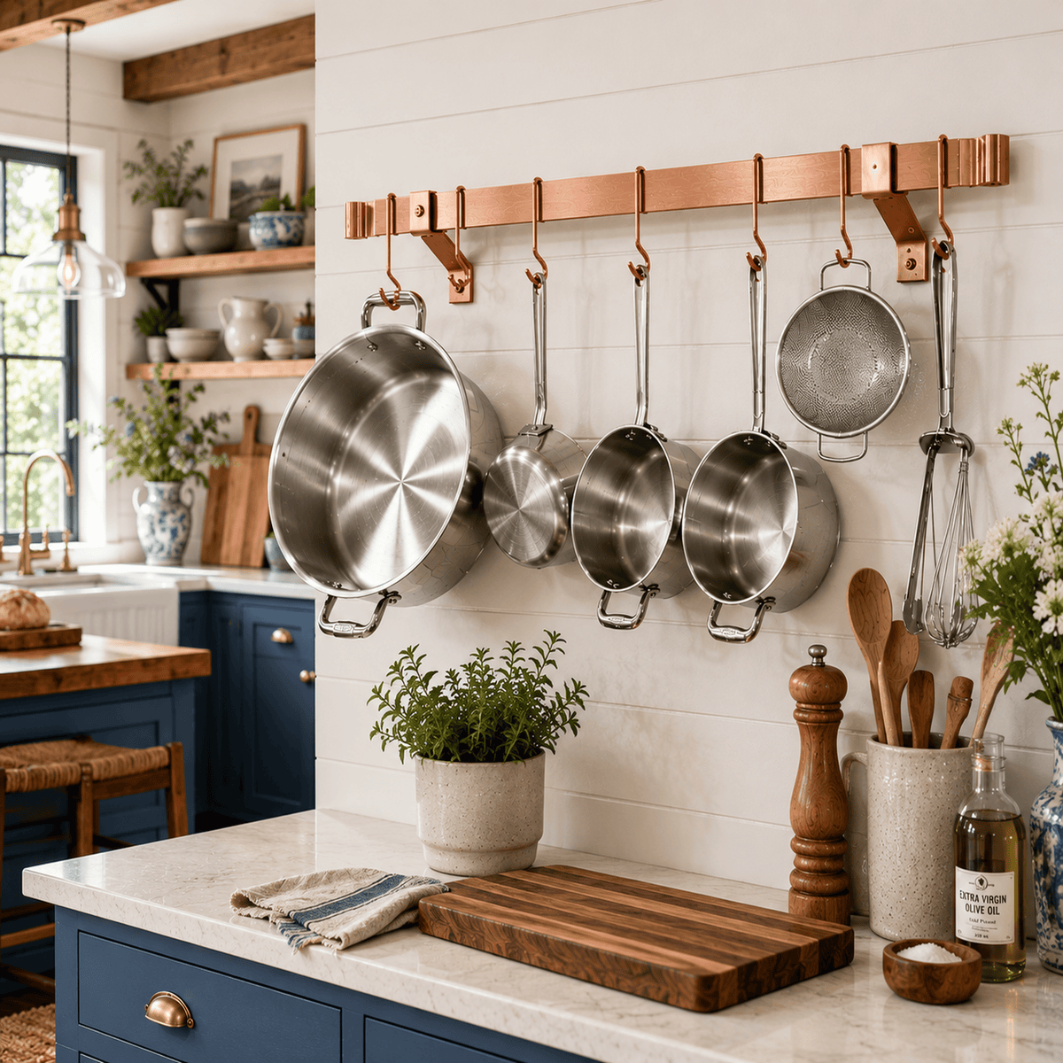 Enclume Wall/Ceiling Professional Series Rolled End Bar ONLY (Requires Wall Brackets or Pot Hooks)