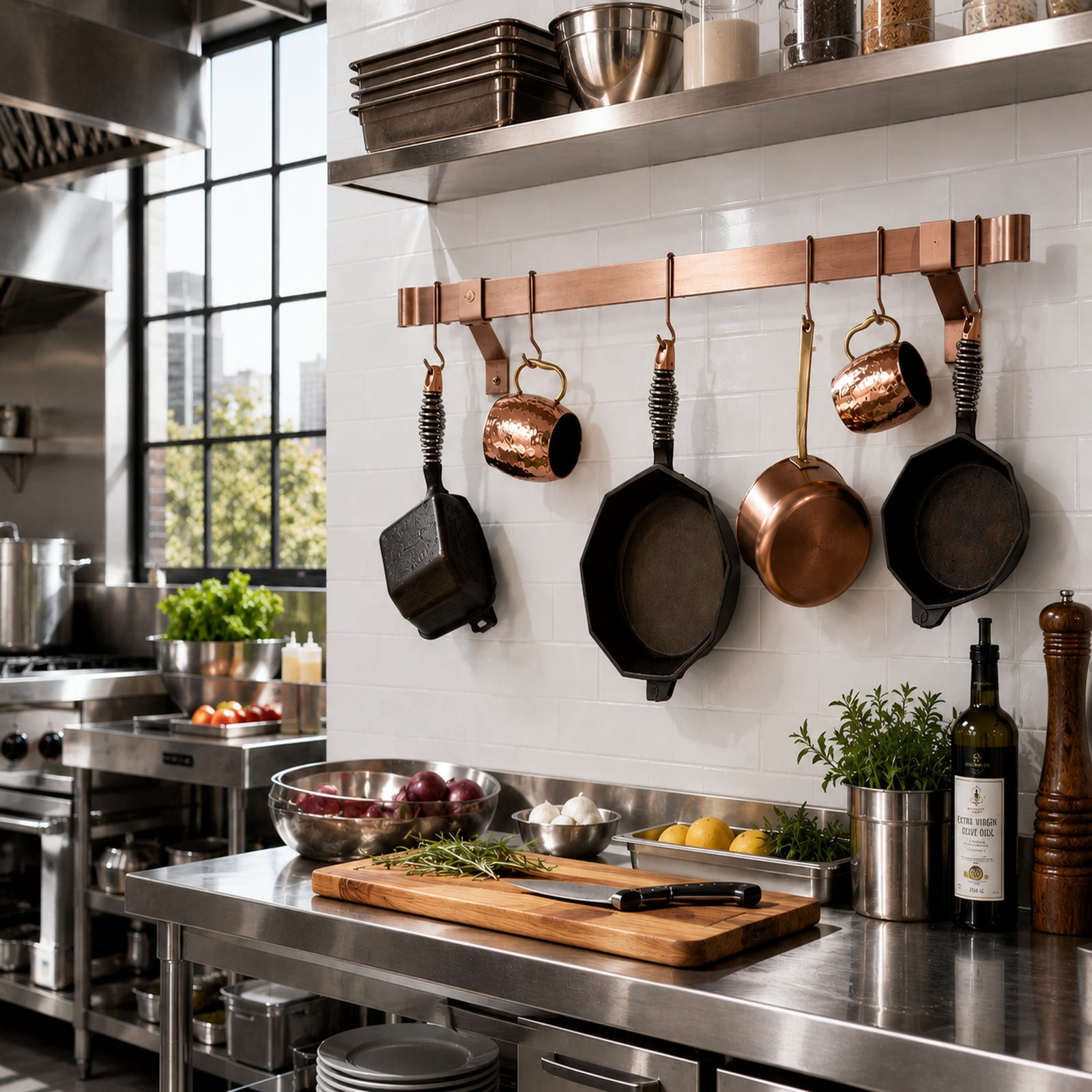 Enclume Wall/Ceiling Professional Series Rolled End Bar ONLY (Requires Wall Brackets or Pot Hooks)